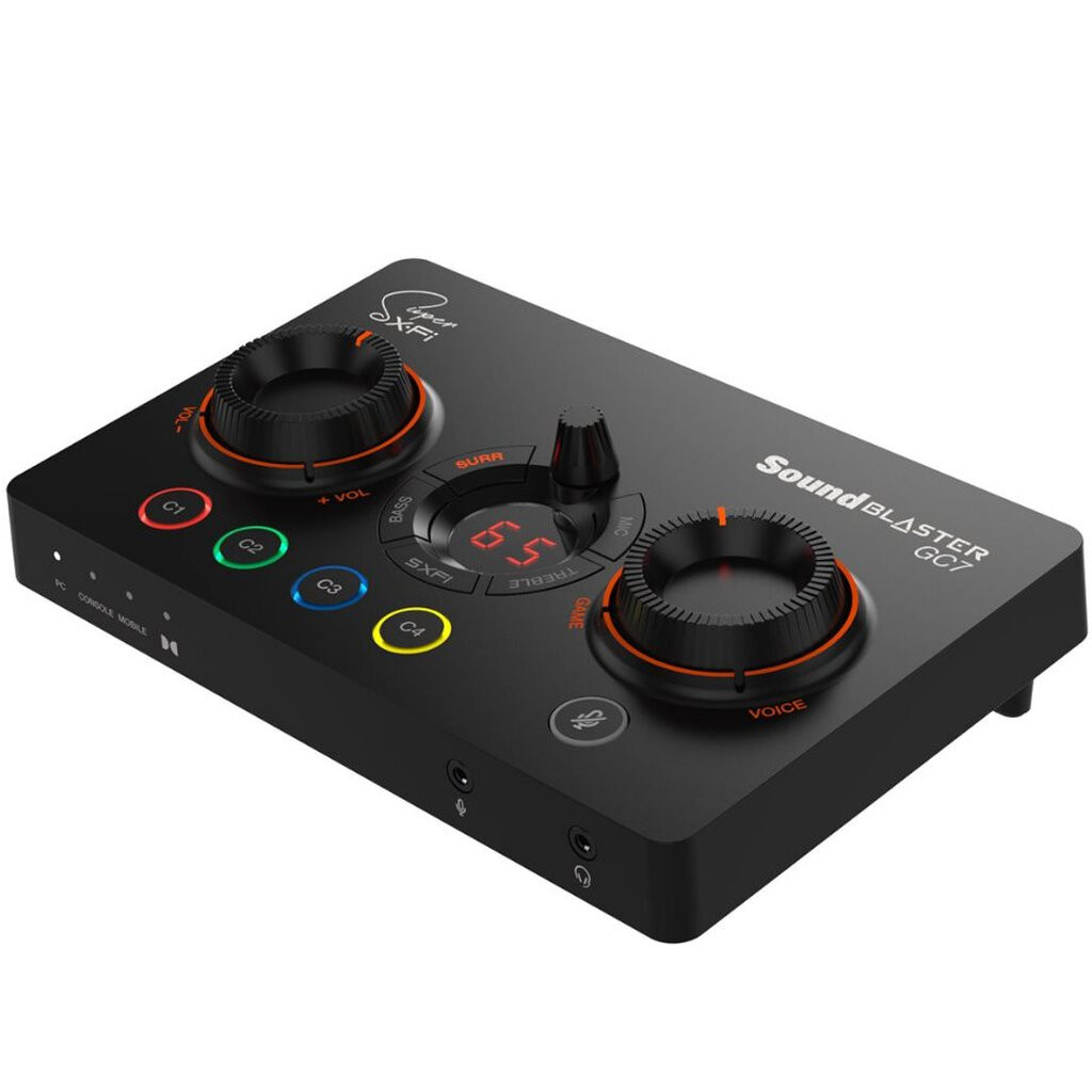 CREATIVE SOUND BLASTER GC7 Game Streaming USB DAC and Amp with Programmable Buttons and Super X-Fi