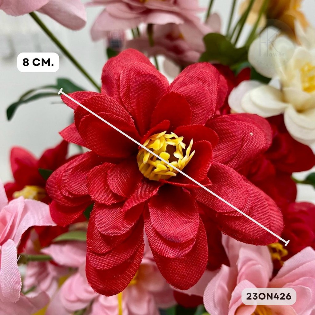 ดอกดาเลียต้น 6 ดอก  ความยาว 60 cm.หน้าดอก 8 cm. - รูปที่ 6