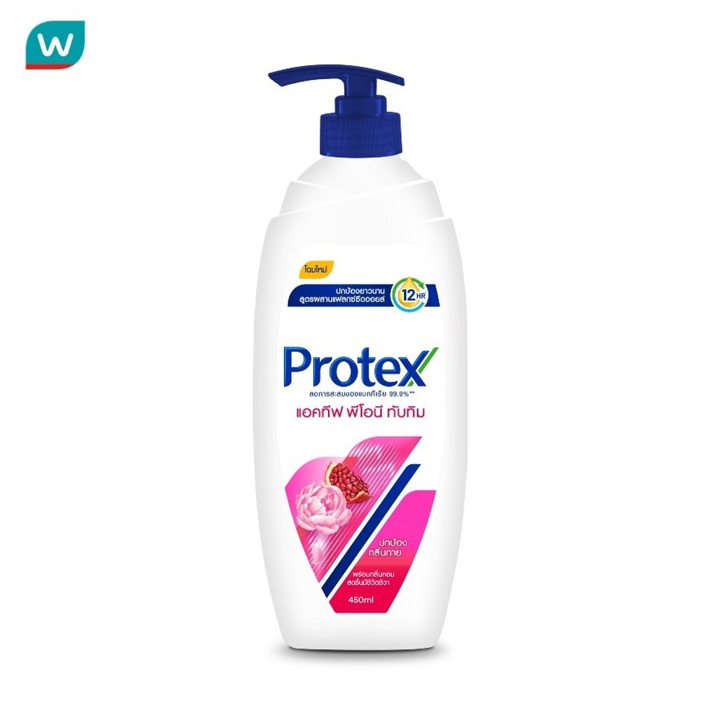 Protex โพรเทคส์ ครีมอาบน้ำ แอคทีฟ พีโอนี ทับทิม 450 มล.