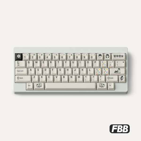 keycap ไทย keycap Fbb Original Keycap Pause บังคับสดชื่นธุรกิจ PBT ระเหิดโรงงานเดิม Grumpy 87 ที่กํา