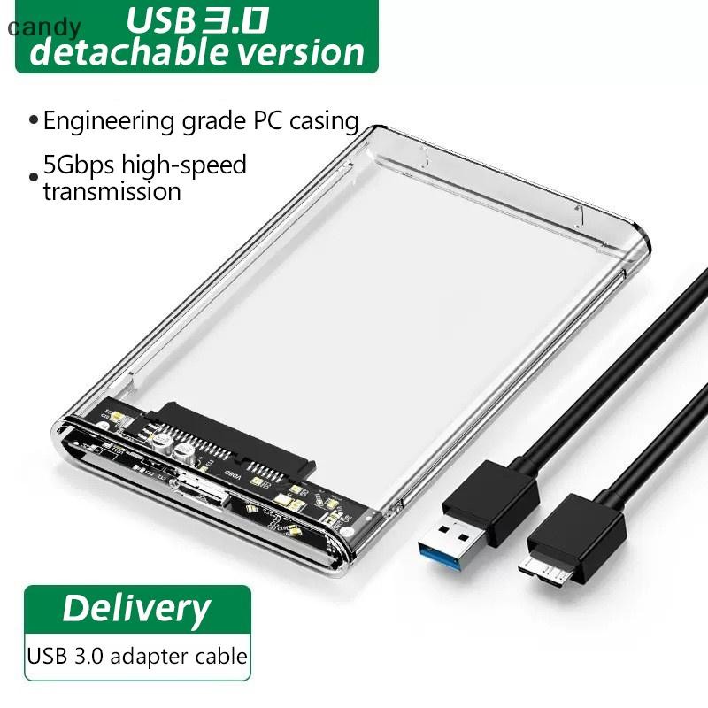 Ndy โปร่งใสฮาร์ดไดรฟ์ภายนอก 2.5or3.0 นิ้ว HDD SSD กรณี Micro-b USB3.1 4TB ไดรฟ์ใช้งานร่วมกับ UASP SA