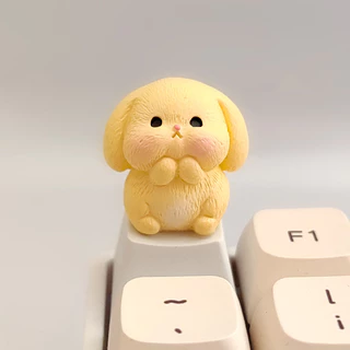 ส่วนบุคคลปุ่มกดส่งแสงแป้นพิมพ์กลสีชมพูน่ารักการ์ตูนกระต่ายข้ามเพลาแป้นพิมพ์กลที่สําคัญหมวก