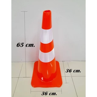 กรวยจราจร กรวยPVC สีส้ม ขนาดความสูง 50 ,70 ,90 CM. สินค้าพร้อมส่งในไทย