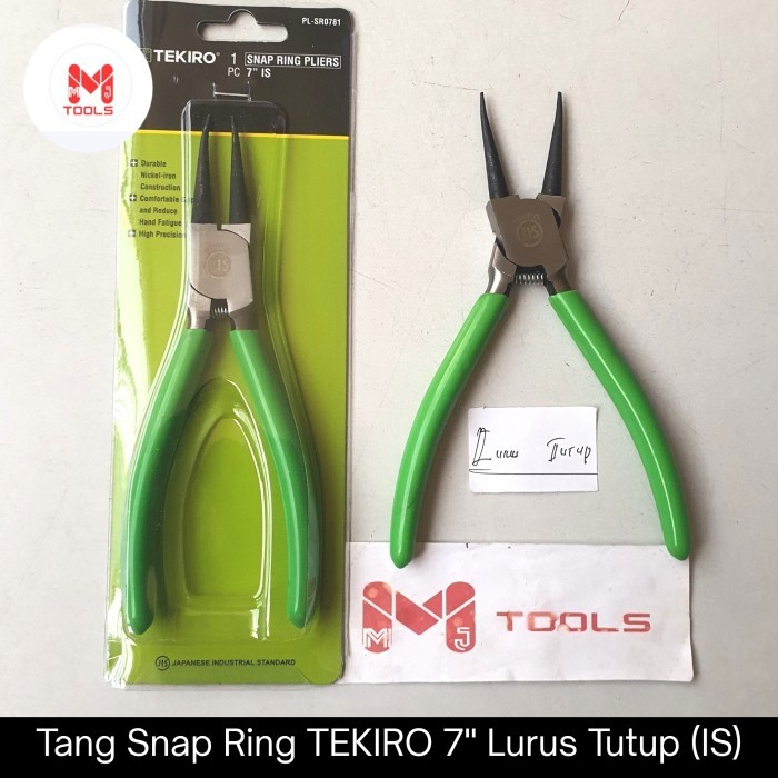 TEKIRO Snap Ring คีมตรงปิด 7" - Tekiro Snap Ring คีม - TEKIRO Spi - IS Snap Ring คีม (ปิดตรง) TEKIRO