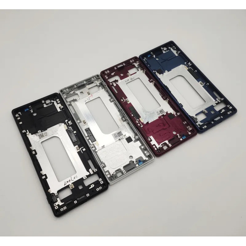 สําหรับ Sony Xperia 5 / X5 / J8210 J9210 กรอบกลางวงเล็บโลหะแชสซี Bezel แผ่นปลั๊กฝุ่นฝาครอบ