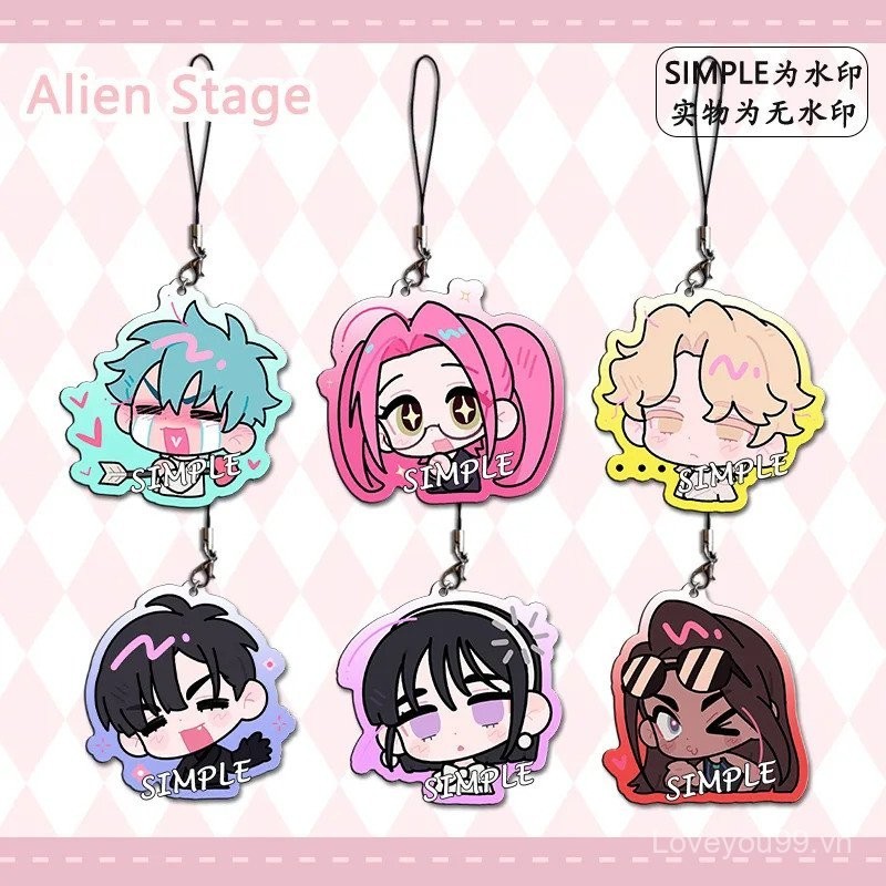 พวงกุญแจผู้ชาย ALIEN STAGE พวงกุญแจอะคริลิค IVAN TILL สําหรับผู้หญิง จี้