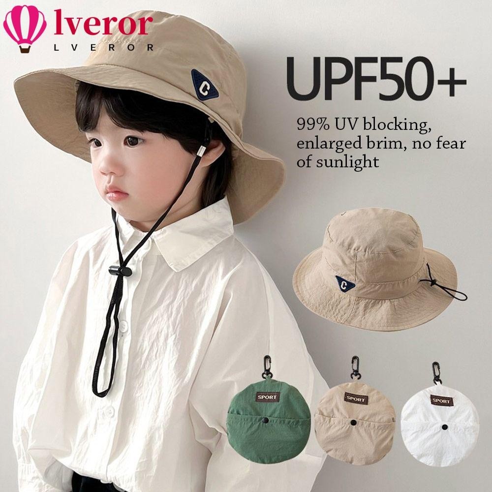 Lveror หมวกบักเก็ต กันแดด ป้องกันรังสียูวี ระบายอากาศ แห้งเร็ว สําหรับเด็ก ตั้งแคมป์ เดินป่า