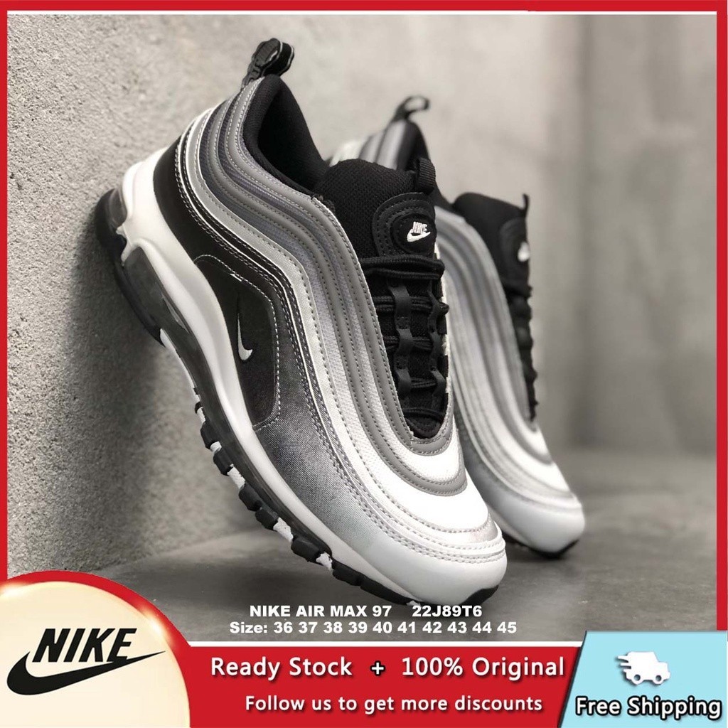 Nike Air Max 97 รองเท้าผ้าใบ รองเท้าวิ่ง ของแท้ สําหรับผู้ชาย ผู้หญิง【พร้อมกล่อง】