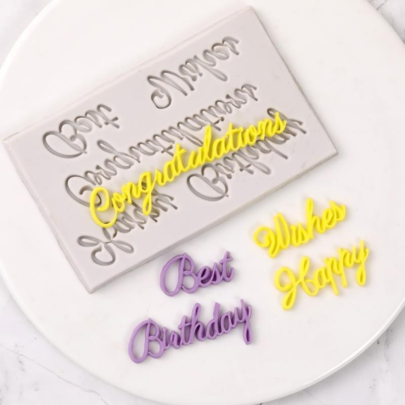 แม่พิมพ์ซิลิโคน รูป Happy Birthday ภาษาอังกฤษ สําหรับทําเค้กช็อคโกแลต แฮนด์เมด Diy ราคาถูก Shopee Lazada