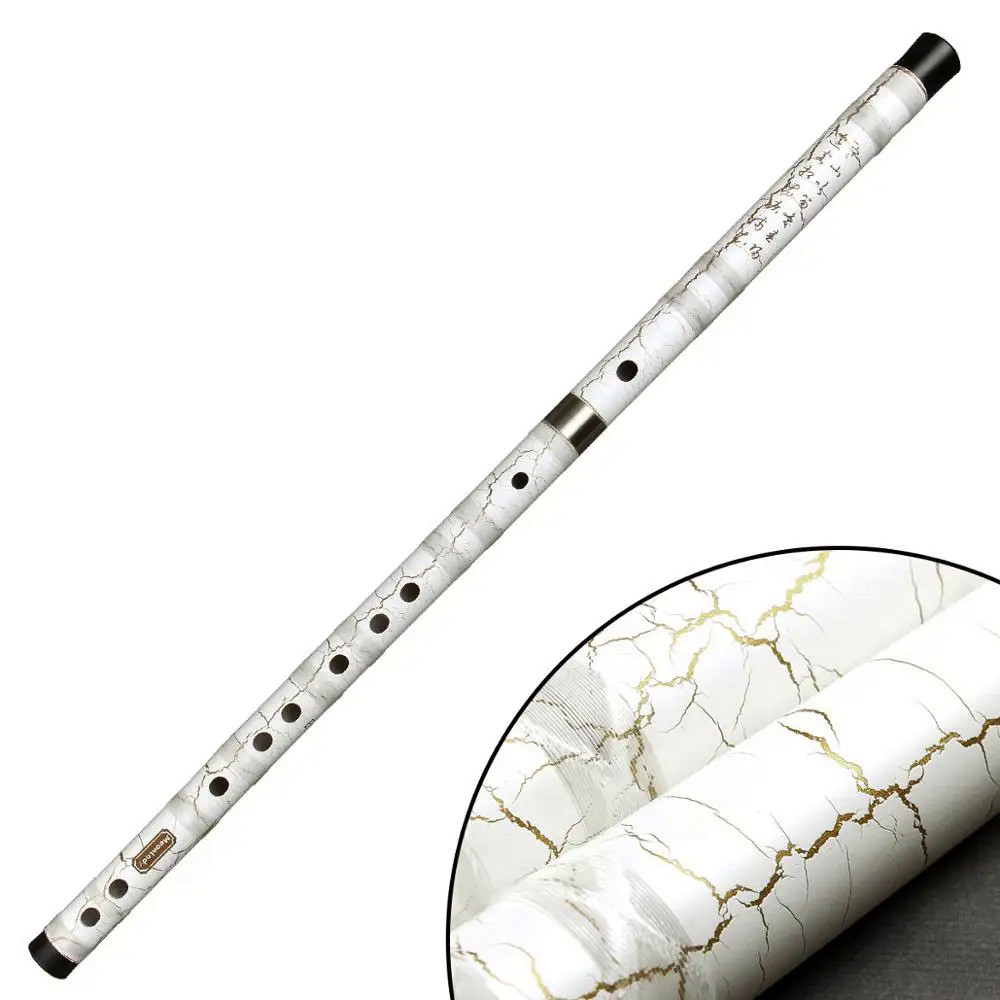 CDEFG Key White Flute Handmade Bamboo Flute Musical Instrument Professional Flute Dizi with Line als