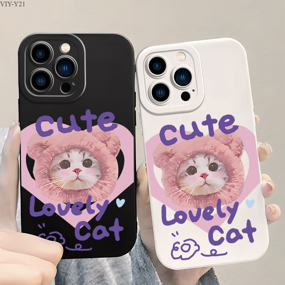 VIVO Y21 Y33S Y33T Y15S Y50 Y76 Y72 Y20 Y20S Y12S Y12A Y17 Y15 Y12 Y16 Y19 Y91C V25 V23 V23E V20 Pro 5G Cute Cat เคส