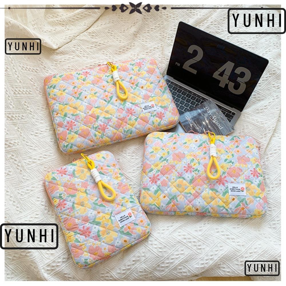 Yunhi กระเป๋าใส่แล็ปท็อป แท็บเล็ต โน้ตบุ๊ก ลายดอกไม้ กันกระแทก แบบพกพา 11 13 14 นิ้ว|โน้ตบุ๊ก Air 13.6 A2681 ASUS Pro12.9