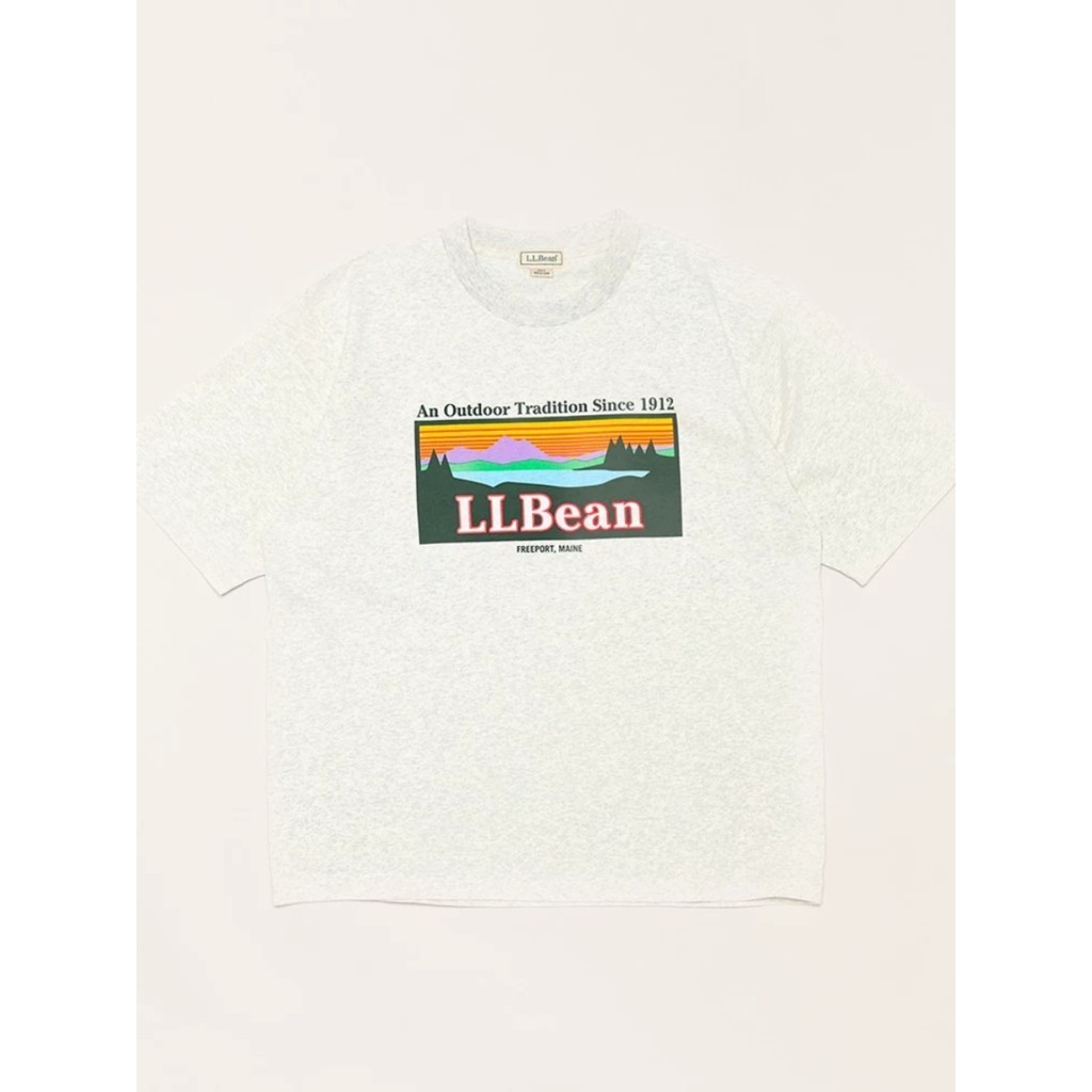 พร้อมส่ง เสื้อยืดแขนสั้น ผ้าฝ้ายแท้ พิมพ์ลาย L.L. bean เข้ากับทุกการแต่งกาย สําหรับผู้ชาย และผู้หญิง
