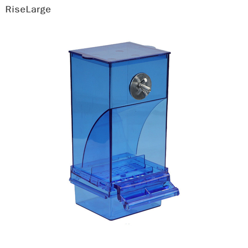 [RiseLarge] กล่องอาหารนกแก้วอัตโนมัติ แบบแขวน สีโปร่งใส สําหรับกรงนกแก้ว