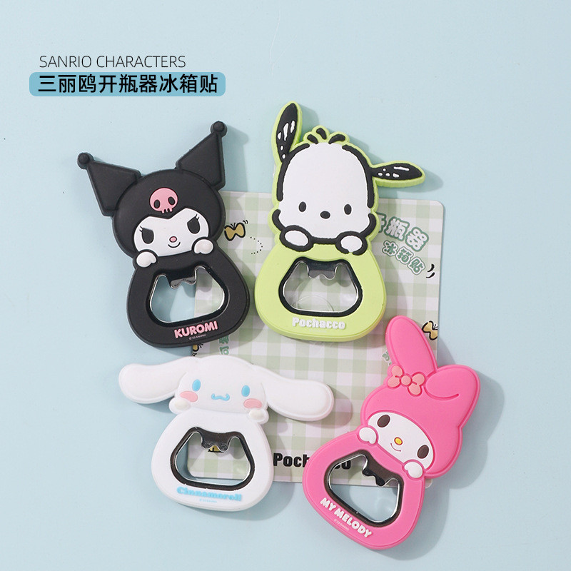 Sanrio ที่เปิดขวด Kuromi Kawaii My Melody แม่เหล็กติดตู้เย็น ตกแต่ง ที่เปิดขวด ผลิตภัณฑ์ในครัวเรือน