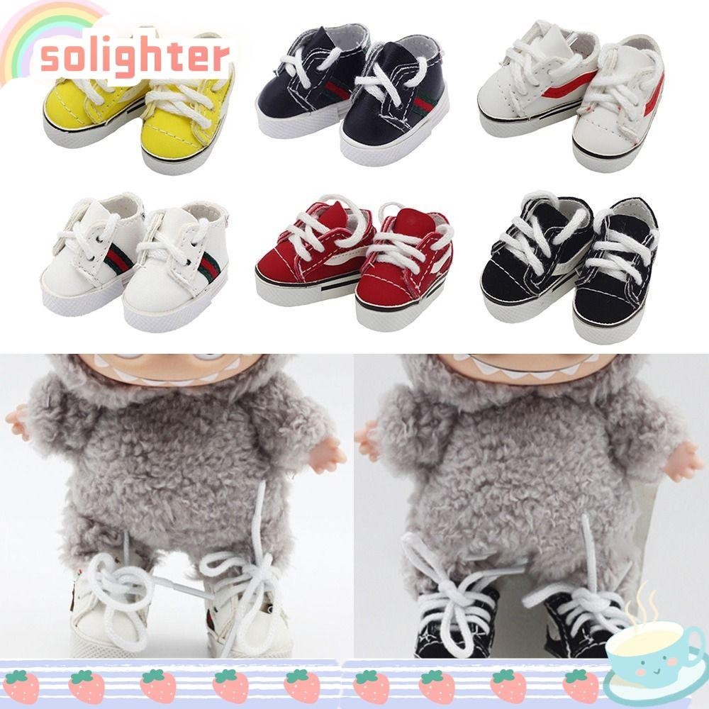 Solighter รองเท้าผ้าใบ Labubu Doll Casual ขนาด 15-20 ซม. 1/6 อุปกรณ์เสริม BJD