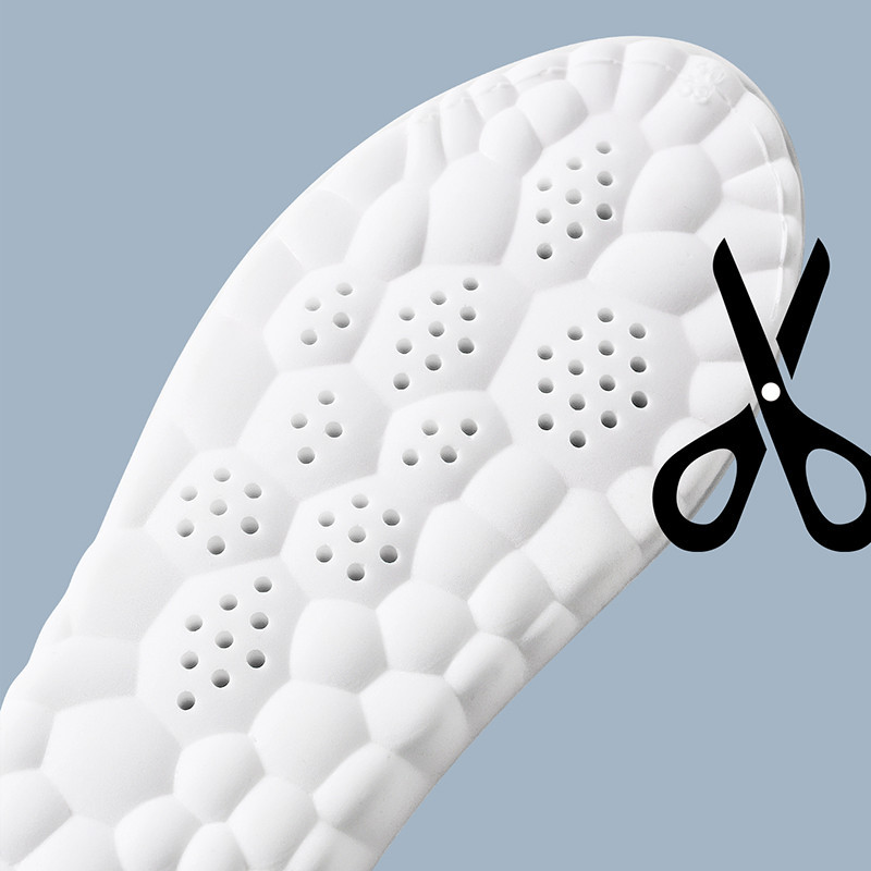 ความยืดหยุ่นสูง Latex Sport Insoles แผ่นรองเท้านุ่ม Arch สนับสนุน Orthotic Insoles Breathable ระงับกลิ่นกาย Shock Absorption Cushion