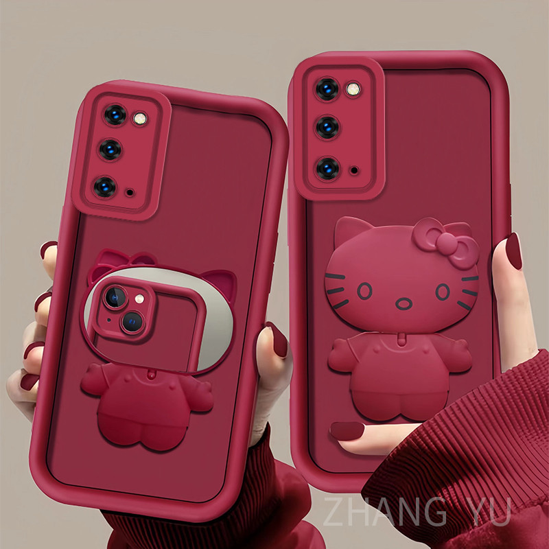 ปลอก Samsung s20 s20 fe เคสโทรศัพท์ใหม่ TPU เคสนิ่มที่วางกระจกแต่งหน้าแมวเลนส์หุ้มอย่างเต็มที่ฝาครอบป้องกันดูดซับแรงกระแทก