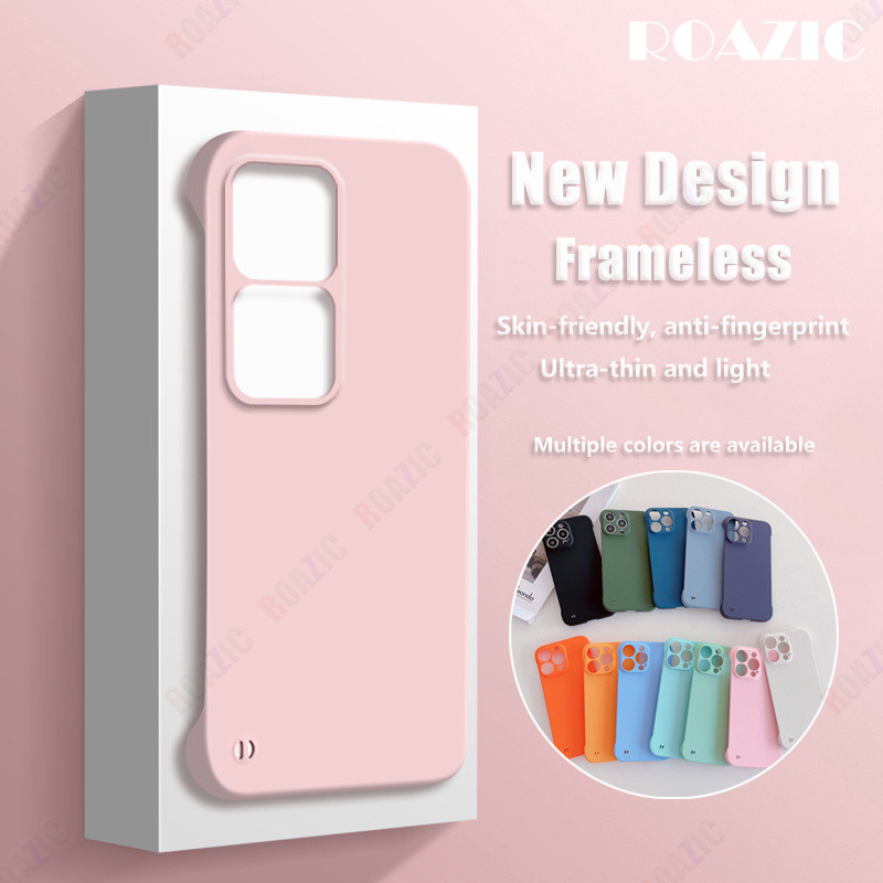เคสโทรศัพท์มือถือ PC แข็ง แบบบาง ไร้กรอบ สีแคนดี้ เรียบง่าย สําหรับ VIVO V30 5G V30 Pro 5G S18 5G S18 Pro 5G SWBK01