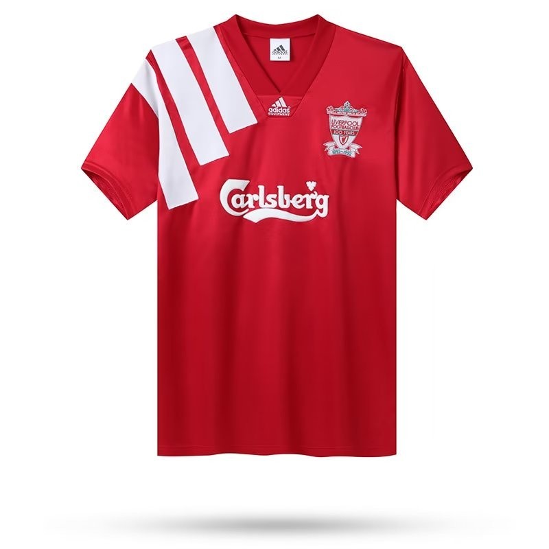 เสื้อกีฬาแขนสั้น ลายทีมชาติฟุตบอล Liverpool 1992 ชุดเหย้า