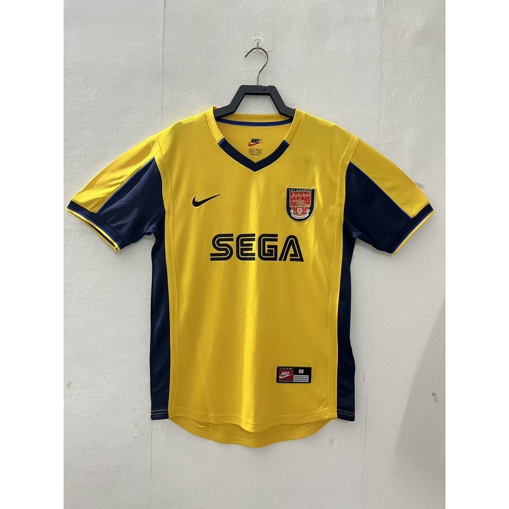 เสื้อกีฬาแขนสั้น ลายทีมชาติฟุตบอล Arsenal 2000 คุณภาพสูง สไตล์วินเทจ