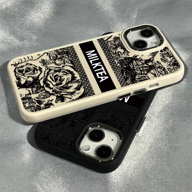 Creative และอินเทรนด ์ High-end รูปแบบโทรศัพท ์ สําหรับIPhone 15 13 14 12 11 X XR Xs Max 14pro Se2020 7/8 Plusซิลิโคนกันกระแทกขอบสี ่ เหลี ่ ยมกรอบกรณี
