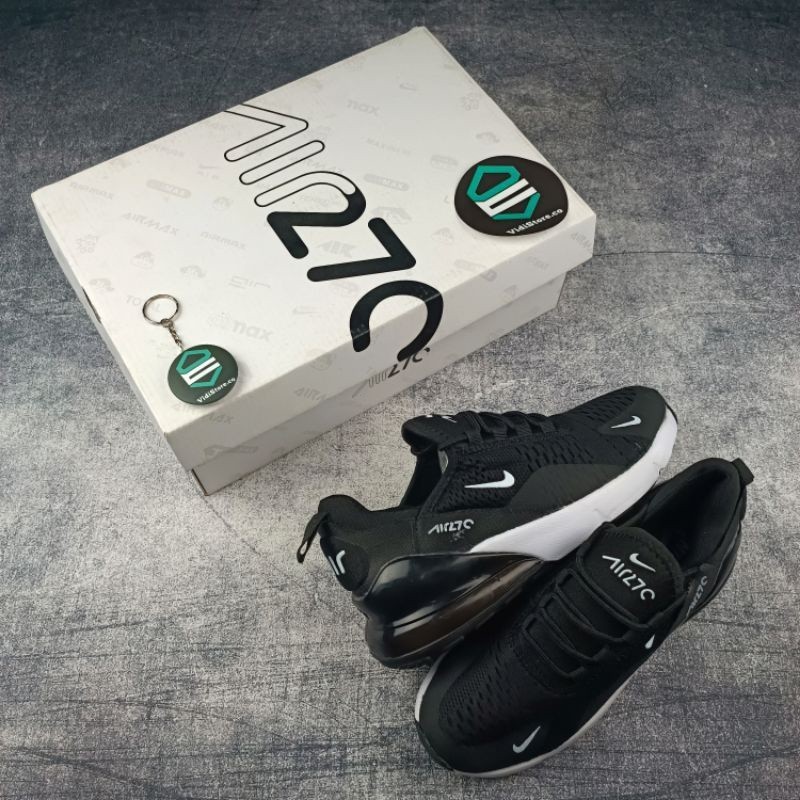 Hot Nike Nike Air Max 270 รองเท ้ าผ ้ าใบผู ้ ชาย สีดํา สีขาว คุณภาพสูง นําเข ้ าคุณภาพ#87