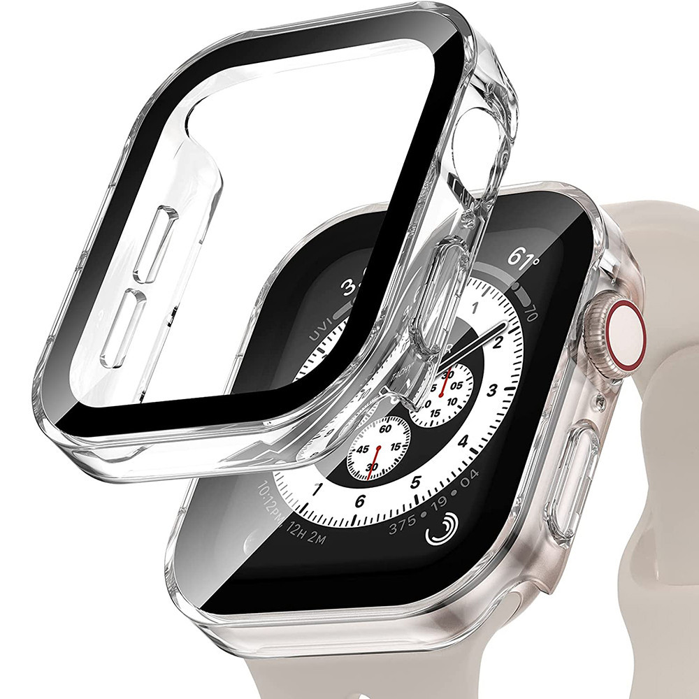 กระจกนิรภัยกันรอยหน้าจอ + ฝาครอบ Apple Watch 45/41/44/40 มม. รองรับซีรีส์ 7/8/9/SE/6/5 ราคา ถูกที่สุด โปรบีเคเค แกลเลอรีภาพที่ 6