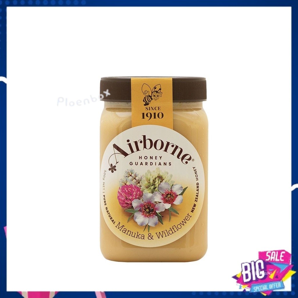 BIG SALE! 🎯 แอร์บอร์น น้ำผึ้งมานูก้า ดอกไม้ป่า 500ก. 🌸 Langnese Wild Flower Honey 500G.