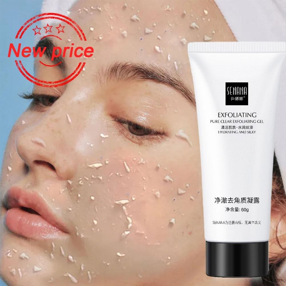Face Exfoliating Gel Cleaner Acne Blackhead Whitening Repair Moisturizer Scrub Facial W3G2