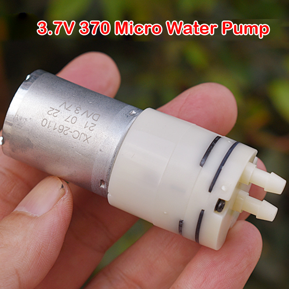 Dc 3.7V DC 370 ปั ๊ มน ้ ํา DC มอเตอร ์ ล ้ ําค ่ าโลหะแปรงชีวิตขนาดใหญ ่ Flow DC-5V Self-Priming ปั ๊ มน ้ ําดื ่ มขนาดเล ็ ก 0.73L/min