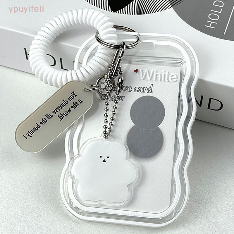[YPU ] Ins Style Photocard Holder Transparent Card Holder พวงกุญแจ Photo Sleeves Bus Card Student Card Photo Protector มีจําหน ่ ายในสต ็ อก