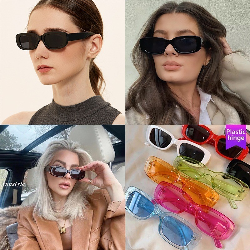 แว่นตากันแดด ทรงสี่เหลี่ยมผืนผ้า ขนาดเล็ก ป้องกันแสงสีฟ้า ป้องกันรังสียูวี หรูหรา สไตล์วินเทจ สําหรับสตรี