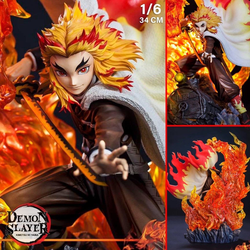 พร้อมส่ง ฟิกเกอร์ TNT Studio Demon Slayer ดาบพิฆาตอสูร Kyojuro Rengoku เรนโงคุ เคียวจูโร่ 1/6 สูง 34