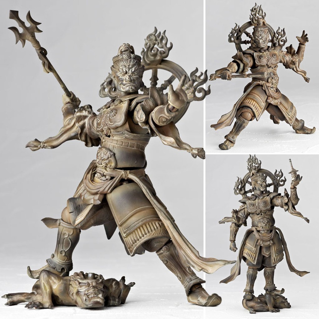 Model งานแท้ Revoltech Takeya Tamonten Takayuki Buddhist Woodtone Edition Series EX รูปปั้นเทพเจ้า K