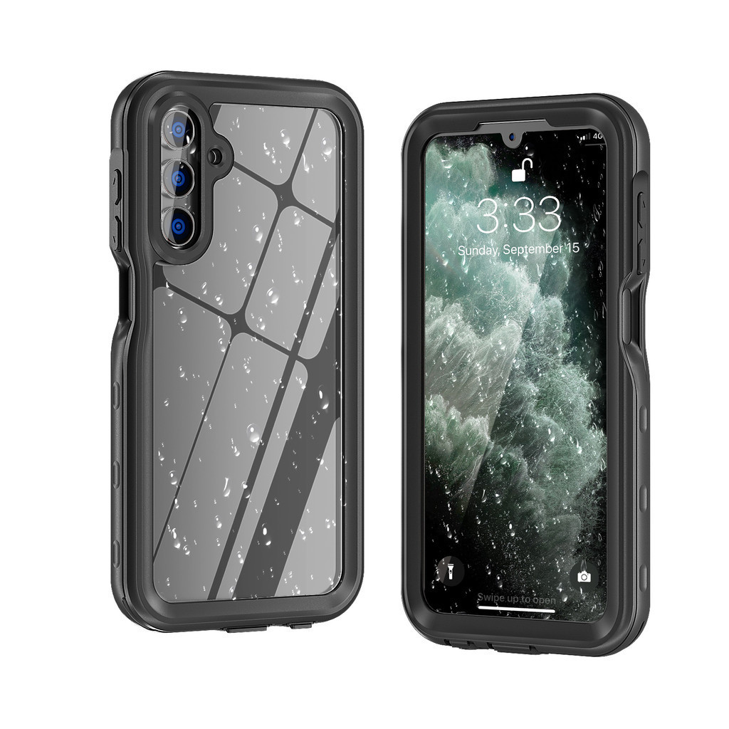ปลอกสําหรับ Samsung Galaxy A16 A15 A55 A25 A35 A54 A14 4G 5G IP68 กรณีกันน้ําพร้อม Bulti-in ป้องกันหน้าจอฝาครอบว่ายน้ํากันกระแทกใต้น้ําฝาครอบป้องกันเต็มรูปแบบ