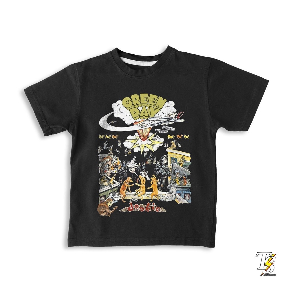 100-150cm เสื้อยืด พิมพ์ลายวง Green Day Dookie พรีเมี่ยม สําหรับเด็ก