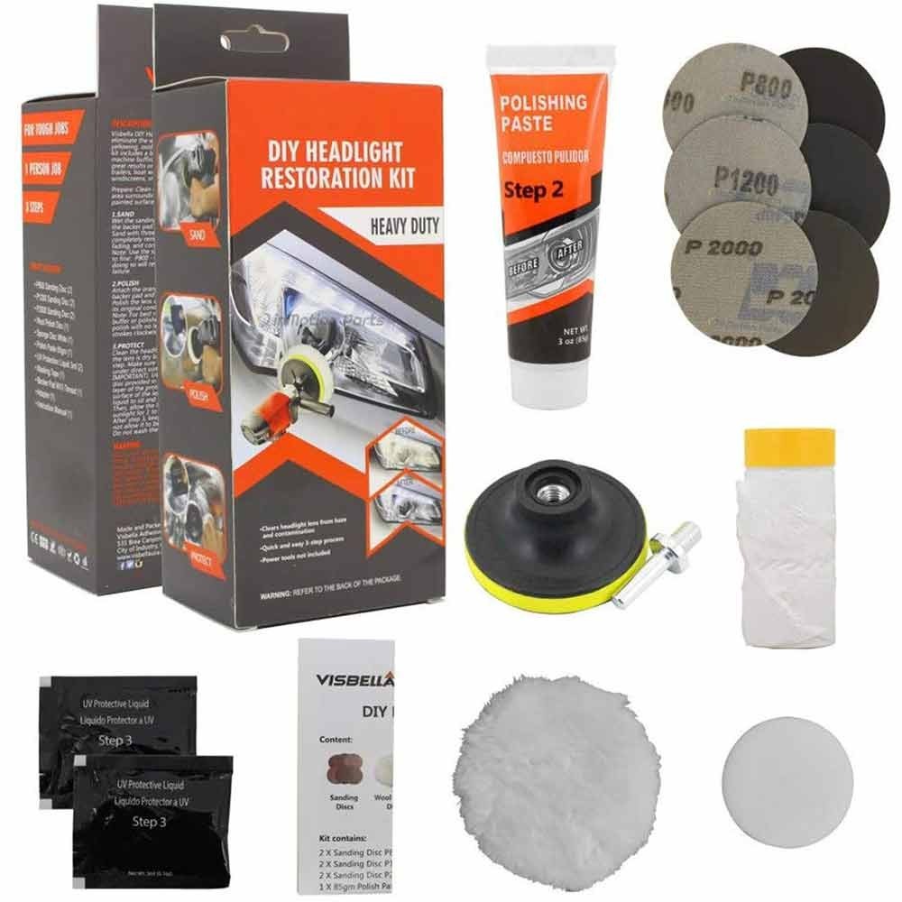 Car Vehicle Buffing Sanding Polish Headlight Restoration Kit Car Polishes & Waxes