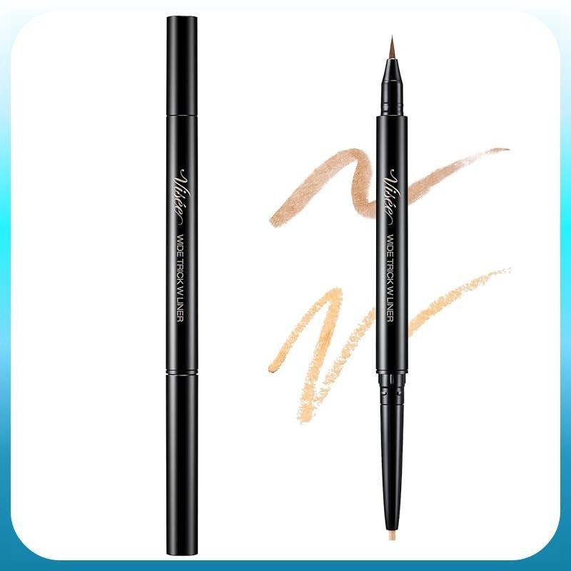 Visee Wide Trick Double Liner 10 Nuance Red &amp; Beige Pink 0.4g is a double eyeliner that can be used for both the upper and lower eyelids, as well as for creating a natural looking tear bag. It also functions as a concealer for dark shadows, providing a 2i