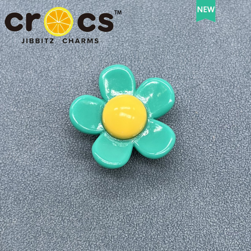 JIBBITZ cross charms ตัวติดรองเท้า ดอกไม้3Dสีสัน ตัวติดรองเท้า cross