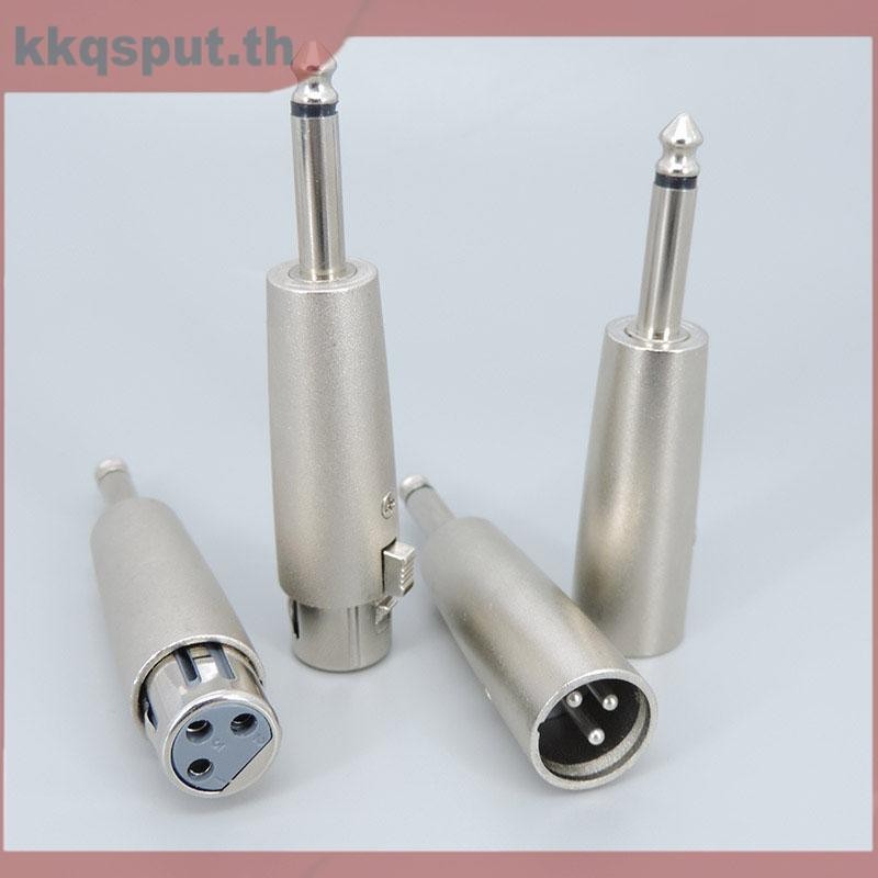 ไมโครโฟนอะแดปเตอร์ 6.35 มม.6.5 Mono to XLR 3 Pin ชายหญิง Connnector Converter 6.5 มม.เสียงชายปลั๊กซ็อกเก็ต a1 THK2