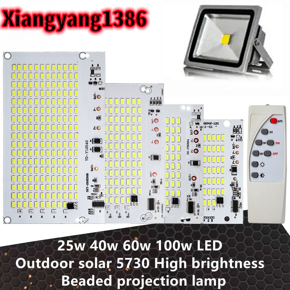 25w 40w 60w 100w LED พลังงานแสงอาทิตย ์ กลางแจ ้ ง 5730 ความสว ่ างสูงลูกปัดฉายแสงแบบบูรณาการแหล ่ งกําเนิดแสงแผง contro