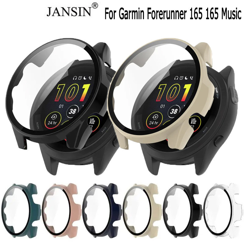 เคส Garmin Forerunner 165 Music ป้องกันเต็มจอ พร้อมกระจกนิรภัย สําหรับ 165 นาฬิกาอัฉริยะ