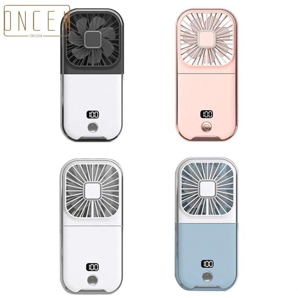 【Final Clear Out】Handheld Fan 6.5*3.15*0.7in 7 Blades Below 40dB LED Screen Mobile Phone Holder