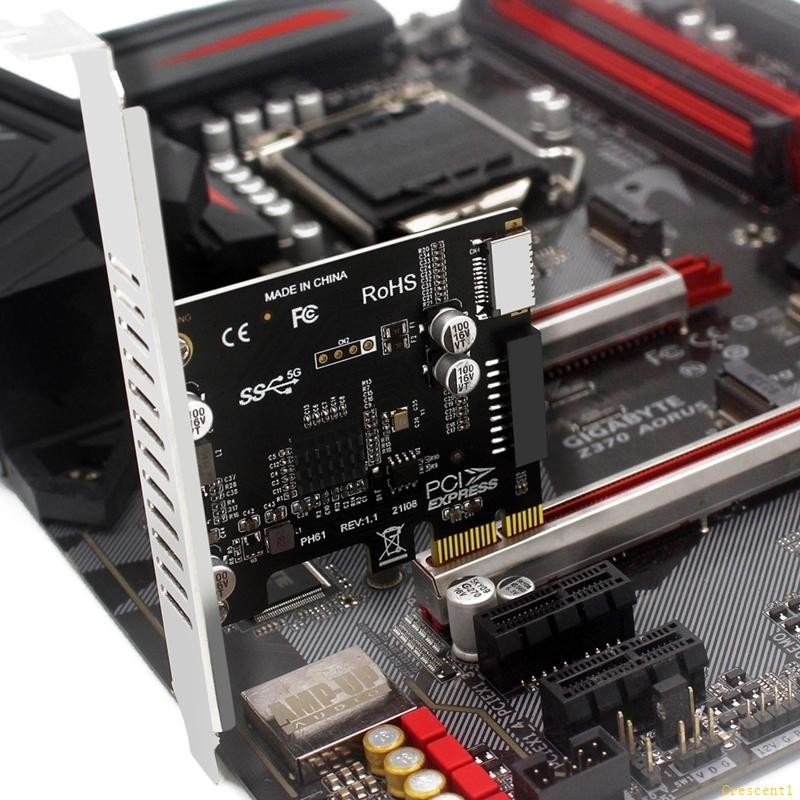 Bei PCIE ถึง USB3 Type-E ด้านหน้า Type-C 19P 20P การ์ดขยาย Self-Powered พร้อม PH61