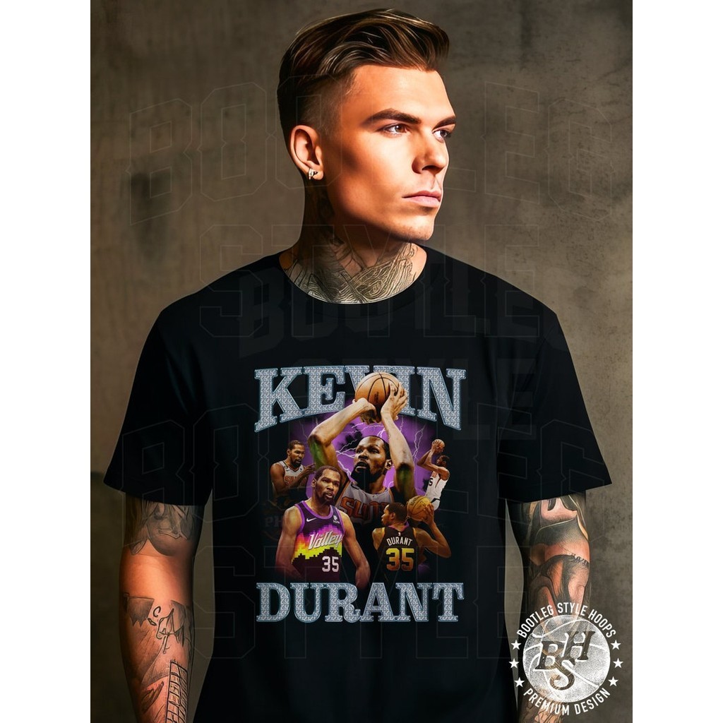 Kevin Durant เสื้อยืดเถื่อนยุค 90 เสื้อยืดบาสเก็ตบอลวินเทจ Kevin Durant ของขวัญสำหรับแฟนบาสเก็ตบอล
