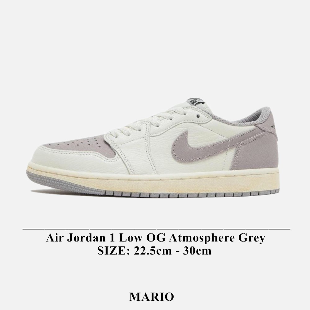Style ir A/J 1 Low OG Atmosphere สีเทา Off-White A/J 1 CZ0790-101