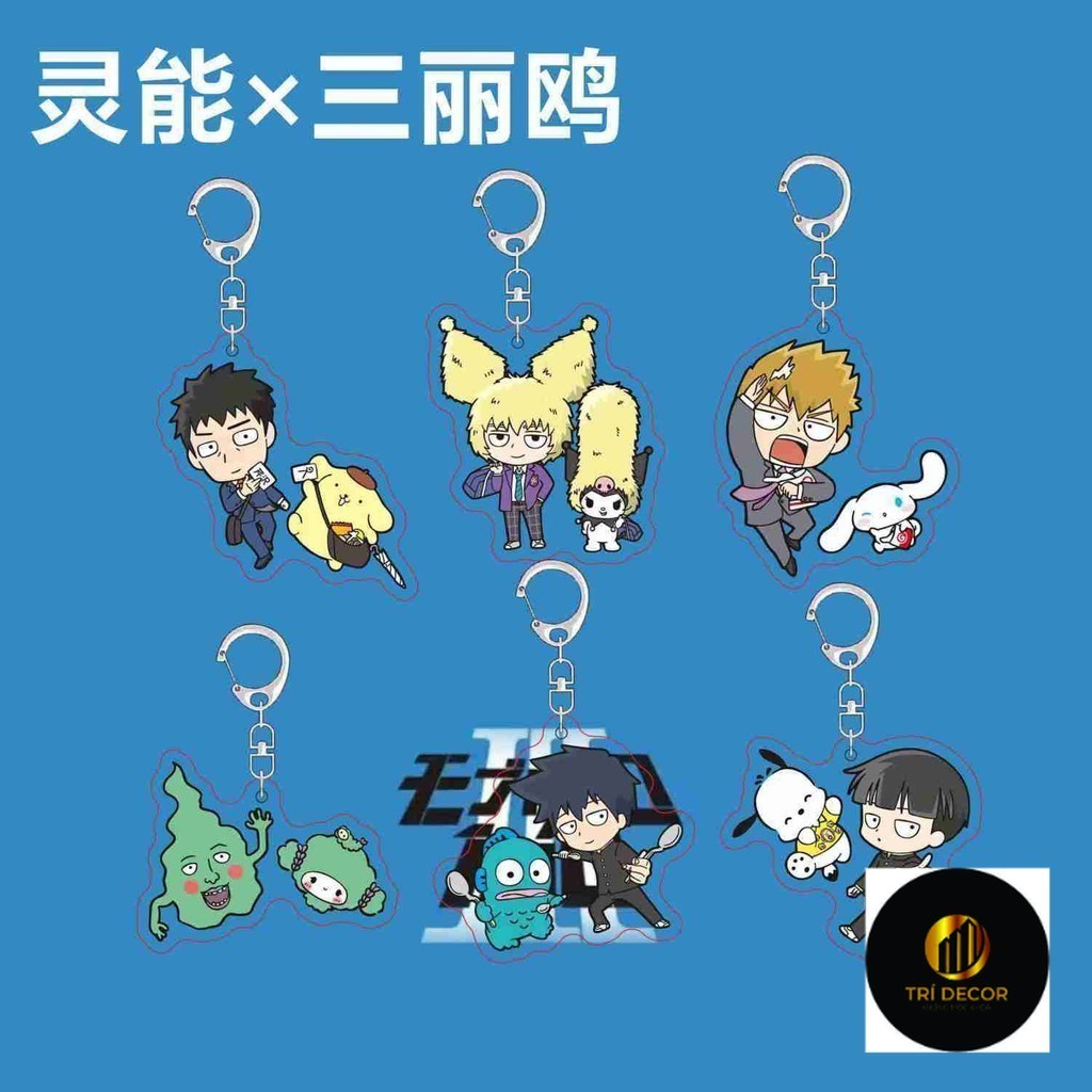 Mob Psycho อะนิเมะพวงกุญแจผู้หญิง Kageyama Shigeo Reigen Arataka Ekubo อะคริลิค Key Chain Man Kawaii