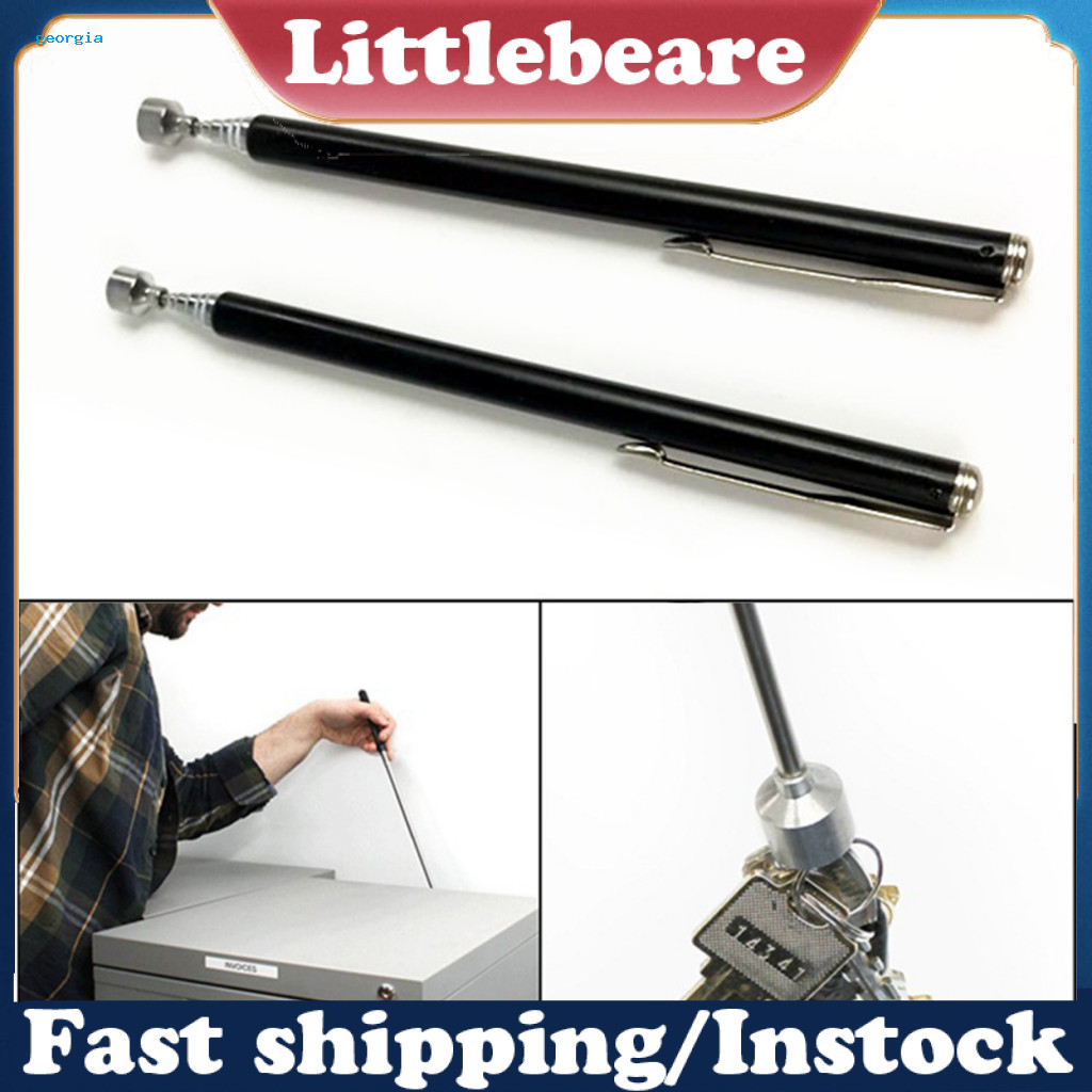 [Georgia ] Magnetic Picker Strong Magnetism Telescopic ปรับยืดหยุ ่ นปากกาคลิปหาง Hard Pocket Magnetic Pickup Stick Auto Repair เครื ่ องมือ