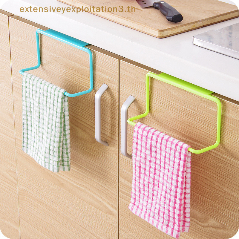 # Eeth # 1PC Kitchen Organizer Towel Rack Hanging Holder Bathroom Cabinet Cupboard Hanger .
